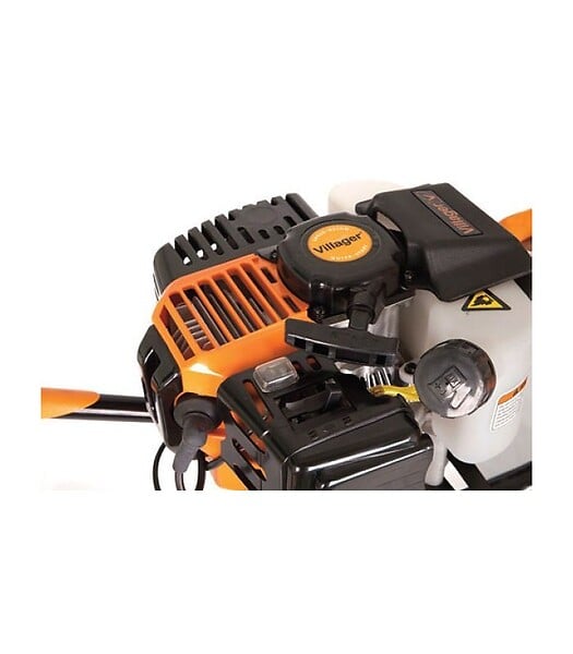 VILLAGER - Tarière motorisée 43cc 2 temps Villager VPH 43 avec vrilles 15 et 25cm - large
