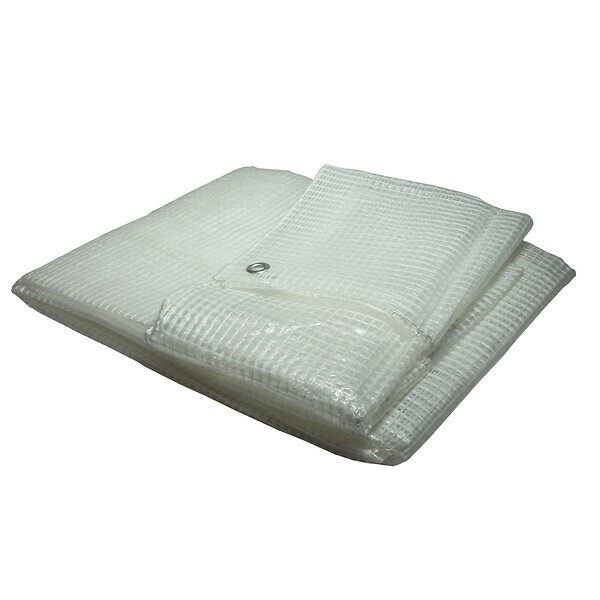 TECPLAST - Bâche de protection 4 x 10 m Armée Transparente polyéthylène 170g/m² - large
