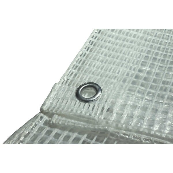 TECPLAST - Bâche plastique 4 x 10 m Armée Transparente polyéthylène 170g/m² - large