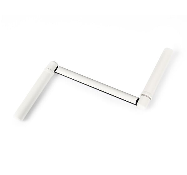 ZURFLUH FELLER - Poignée pour manivelle ronde  Ø 12mm acier laqué blanc Lg totale 310mm - large