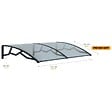 ARTPLAST - Auvent de Porte d'Entrée et fenêtre 100 x 145 cm - Polycarbonate Anti UV Marquise d'entrée Bras Polypropylène Art Plast - vignette