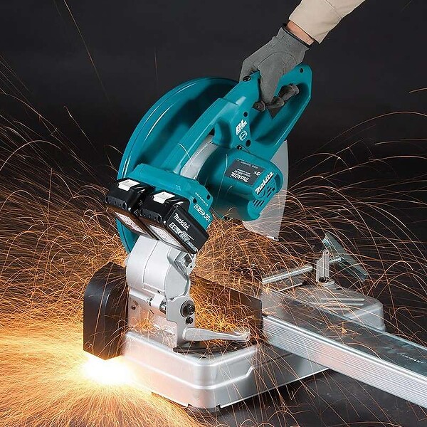 MAKITA - Scie à coupe d'onglet à métaux MAKITA DLW140Z - 36 V (2 x 18 V (vendu sans batterie)) Li-Ion - large