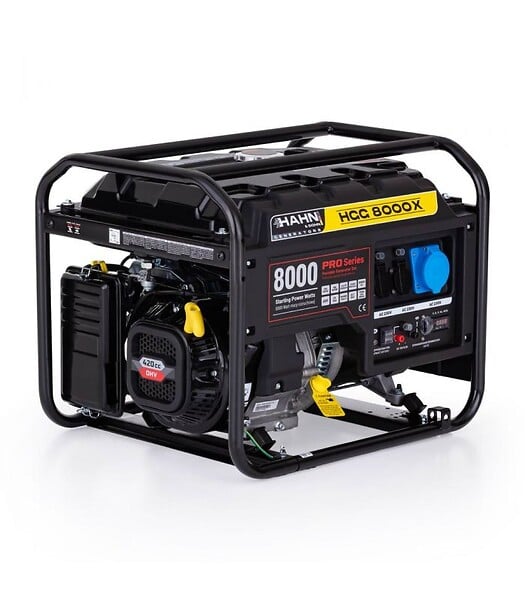 HAHN & SOHN - Générateur électrique portable 6 kW AVR pour chantiers, secours et ateliers - Hahn  Sohn HGG 8000X - large