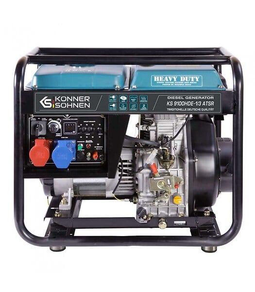 KONNER SOHNEN - Générateur diesel Euro 5 boitier ATS intégré puissance 6500W "Könner & Söhnen" KS 9100HDE-1/3 ATSR - large