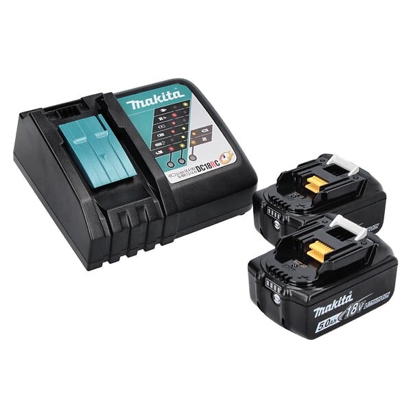 MAKITA - Cloueur 18 V Li-Ion 5 Ah  - 2 batteries, chargeur, coffret - DBN500RTJ - large