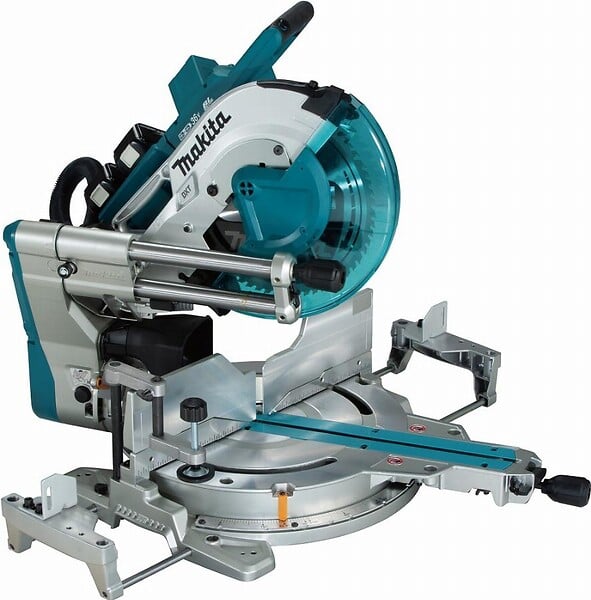 MAKITA - Scie radiale Ø 305 mm 2x5Ah 18V LXT ®MAKITA  DLS211PT2U chargeur double + puce AWS - large