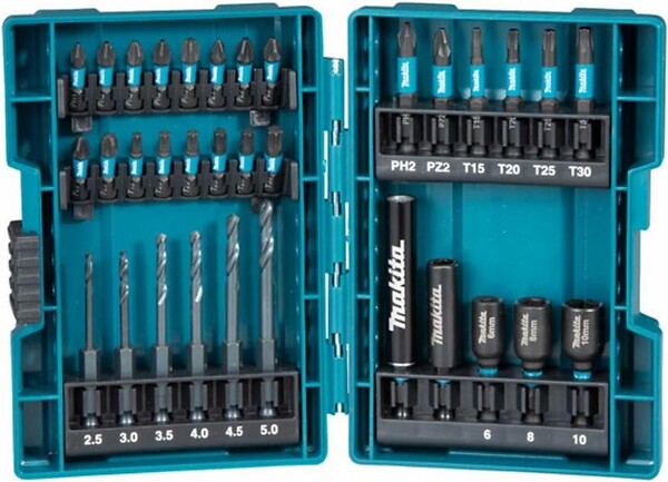 MAKITA - Jeu de forets et embouts (33 pcs) Impact -  B-66896 - large