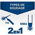 SCHEPPACH - Poste à souder digital WIG1000Multi - Multi procédés TIG MMA - 15/160A - AMPS 230V Masque, Eletrodes et Buses incluses - SCHEPPACH - 5906611901 - vignette