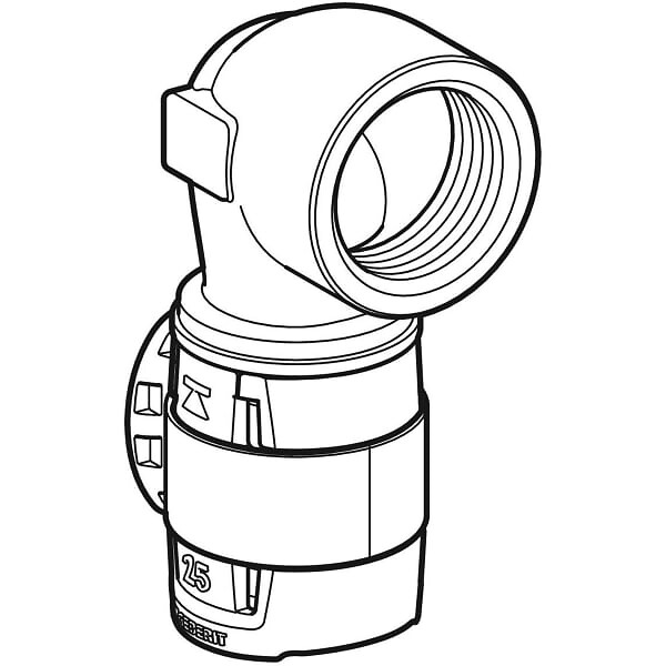 GEBERIT - Coude raccord 90° FlowFit avec filetage femelle - DN. 12 / 15 - Ø 16 mm x Rp. 1/2'' -  - 620.540.00.1 - large