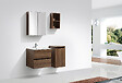 STANO - Armoire de toilette bloc-miroir SIENA largeur 60 cm noyer - vignette
