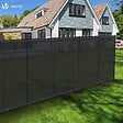 VOUNOT - Brise vue occultant en HDPE 90g/m² 1.5x10m avec attaches de fixation anthracite - vignette