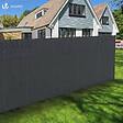 VOUNOT - Brise vue occultant en HDPE 150g/m² 1.5x10m avec attaches de fixation anthracite - vignette