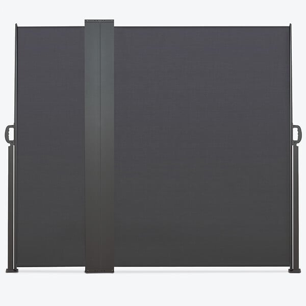 ID MARKET - Paravent extérieur rétractable double 180 x 800 CM gris anthracite store latéral - large