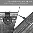 VOUNOT - Brise vue occultant en HDPE 150g/m² 1.5x20m avec attaches de fixation gris - vignette