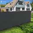 VOUNOT - Brise vue occultant en HDPE 230g/m² 1x10m avec attaches de fixation anthracite - vignette