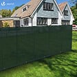 VOUNOT - Brise vue occultant en HDPE 90g/m² 1.8x20m avec attaches de fixation vert - vignette