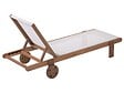 HABITAT ET JARDIN - Bain de soleil en bois exotique "Saïgon" - Maple - Ecru - Lot de 4 - vignette