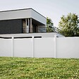 MON MARCHE DECO - Kit Clôture PRO PVC Blanc H. 180 cm x L. 5.70 m - 8 Soubassements - vignette