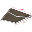 COTE STORE - Store banne manuel 3 x 2,5 m Monobloc pour terrasse - Taupe - vignette