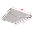COTE STORE - Store banne manuel 2,5 x 2 m Monobloc pour terrasse - Écru - vignette