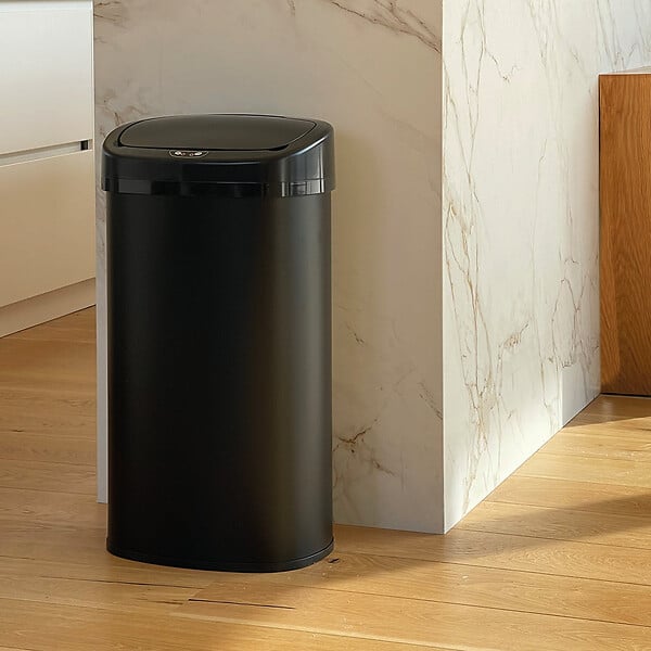 KITCHEN MOVE - Poubelle automatique inox MAJESTIC noir 68L - large