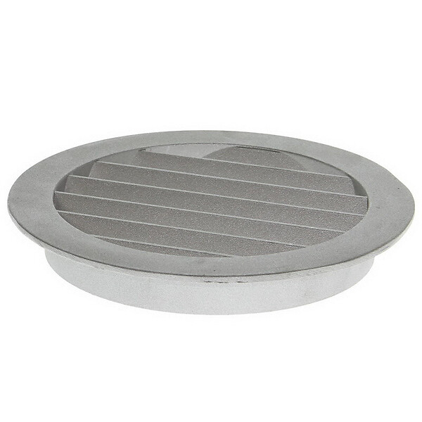 BLAUBERG - Grille aération extérieure circulaire pare-pluie aluminium prise ou rejet d'air en façade - Diamètre (mm): 160 - large
