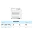 BLAUBERG - Grille aération ventilation aluminium avec moustiquaire - LxH (mm): 250 x 250 - Couleur: Blanc - vignette