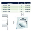 ANJOS - Grille ventilation de façade plastique blanc à auvents ANJOS GAE - Diamètre (mm): 100 - vignette