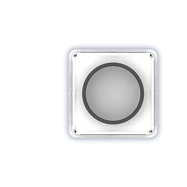 ANJOS - Bouche VMC design carrée coloris blanc AUREA (sans manchette) - Diamètre (mm): 160 - large