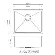 ESSEBAGNO - Luisa évier 1 cuve seule 55x45 en inox cuivre brossé - vignette