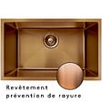 ESSEBAGNO - Luisa évier 1 grande cuve seule 76x45 en inox cuivre brossé - vignette