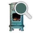 UNIVERSAL - Poele à gaz 3,4 KW Vert Fonte véritable Effet poêle à bois + Tuyau gaz + détendeur butane Provence UNIVERSAL - vignette
