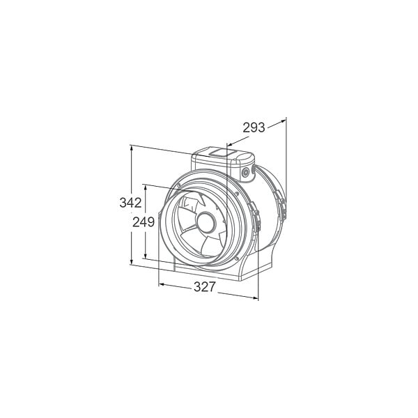 BLAUBERG - Ventilateur de gaine axial plastique BLAUBERG PRIMO usage tertiaire et industrie - Diamètre (mm): 250 - large