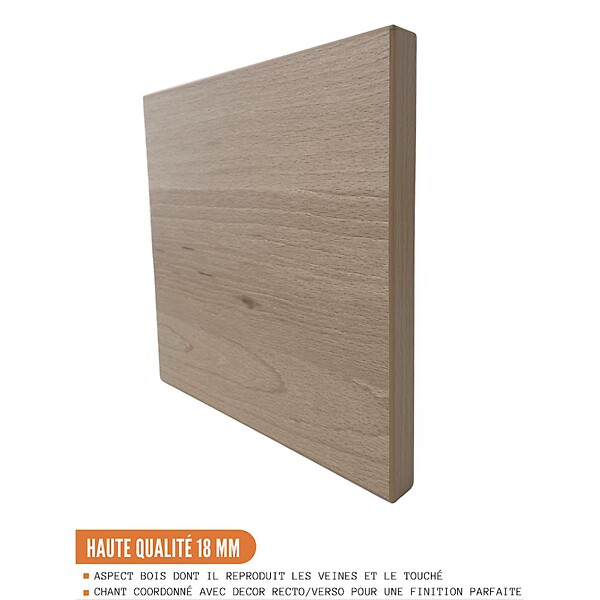CUISINEANDCIE - Cuisineandcie - Meuble bas de cuisine Eco Chene Naturel 1 porte L 40 cm - large