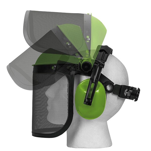 VITO - Casque de protection antibruit + Visière Ventilée Protection faciale et auditive VITO - large