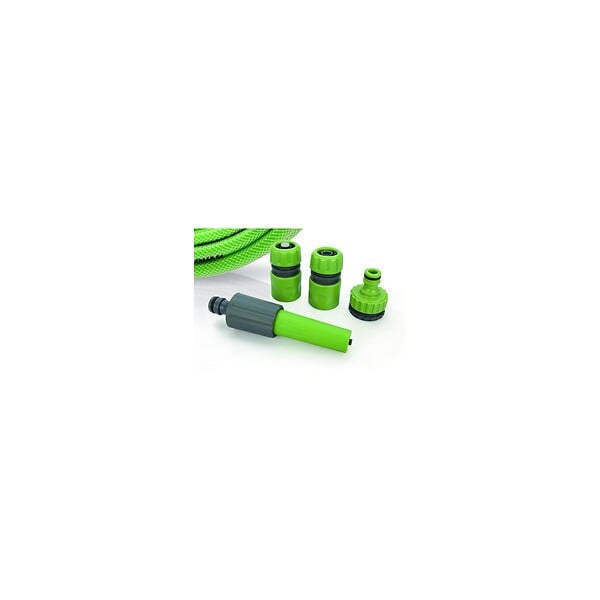 VITO - Tuyau d'arrosage 15mm 10 m KIT PVC lance multi jet + 2 raccords + nez de robinet VITO - large
