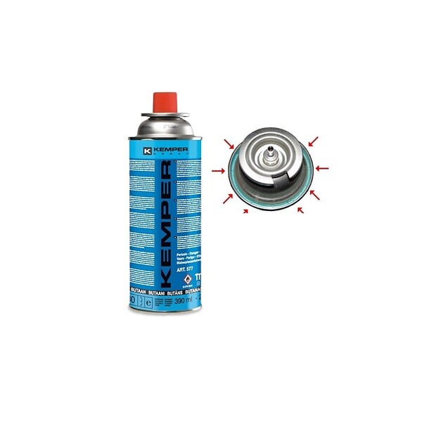 KEMPER - Desherbeur thermique piezo Chalumeau gaz + 4 Recharges gaz KEMPER - large