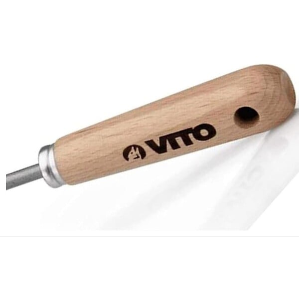 VITO - Rateau de jardin 5 dents Manche bois Inox et Fer forgé à la main  VITO - large