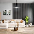 MON MARCHE DECO - Lot de 2 Panneaux Tasseaux Bois - Noir Feutre Blanc - 2,88 m² - vignette
