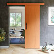 COULICOOL - Porte Coulissante avec Rail + Poignée Verticale - Alizés 73 cm - vignette