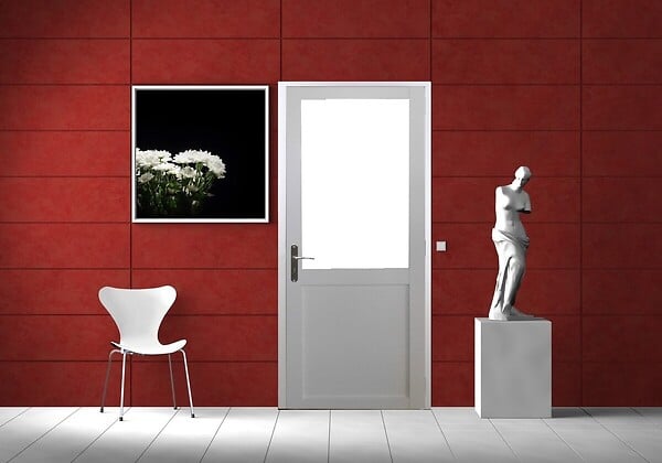 GD MENUISERIES - Bloc Porte Atelier BLANC sans meneau H204 x L73 cm Côte Tableau P.Droit - large