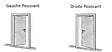 GD MENUISERIES - Bloc Porte Greyria Gris Clair Vitrée H204 x L83 cm Côte Tableau P.Droit,Poignee - vignette