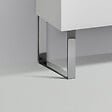 STANO - Jeu de 2 pieds design pour meubles suspendus finition chromée - vignette