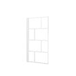 AURLANE - Pare Baignoire Rabattable 75x125cm - Sérigraphie Briques Blanches - Verre Trempé 4mm - vignette