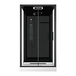AURLANE - Cabine de douche Hydromassante 115x90x218 cm - Porte coulissante - Fonds & Profilés Noir Mat - vignette
