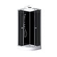 AURLANE - cabine de douche ROUND SHADOW CORNER 90x90x230cm - vignette