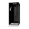 AURLANE - Cabine de douche Carrée Hydro 90x90x218 cm - Porte Pivotante - Fond & Profilés Noir Mat - vignette
