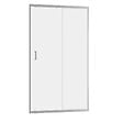 AURLANE - Porte de douche coulissante 120x200 cm - Verre transparent - Profilé Chrome - CHROMED CRUSH - vignette