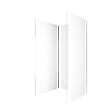 AURLANE - Pack de 3 Panneaux Muraux Aluminium Blanc 90x210 cm avec Profilés Chrome WALL'IT - vignette