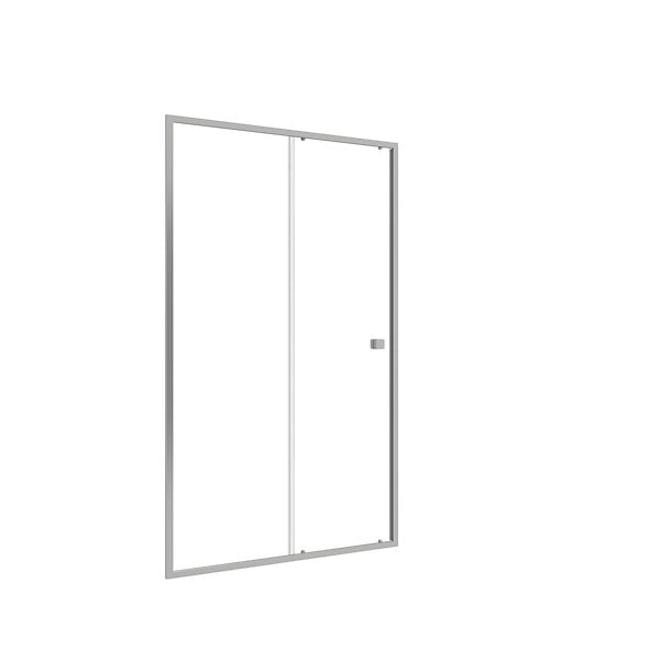 AURLANE - Porte de douche coulissante blanc 120x185cm - extensible - WHITY slide 120 - large